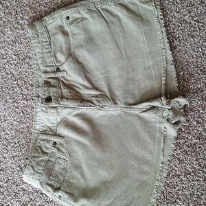 Mossimo Mid Rise Corduroy Cut Off Shorts Sage Green